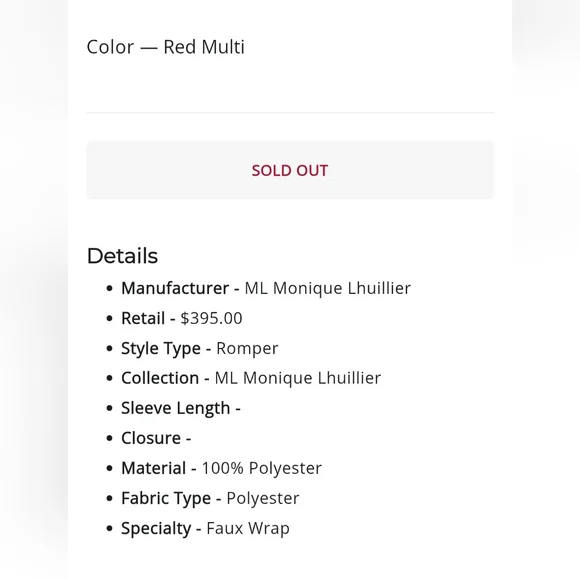 ML Monique Lhuillier Flutter Sleeve Pink And Rose Faux Wrap Floral Romper Sz 6 - Picture 3 of 8